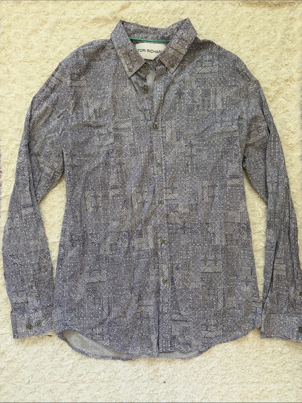 Tori Richard Pacific Fushion Longsleeve Men Size Medium